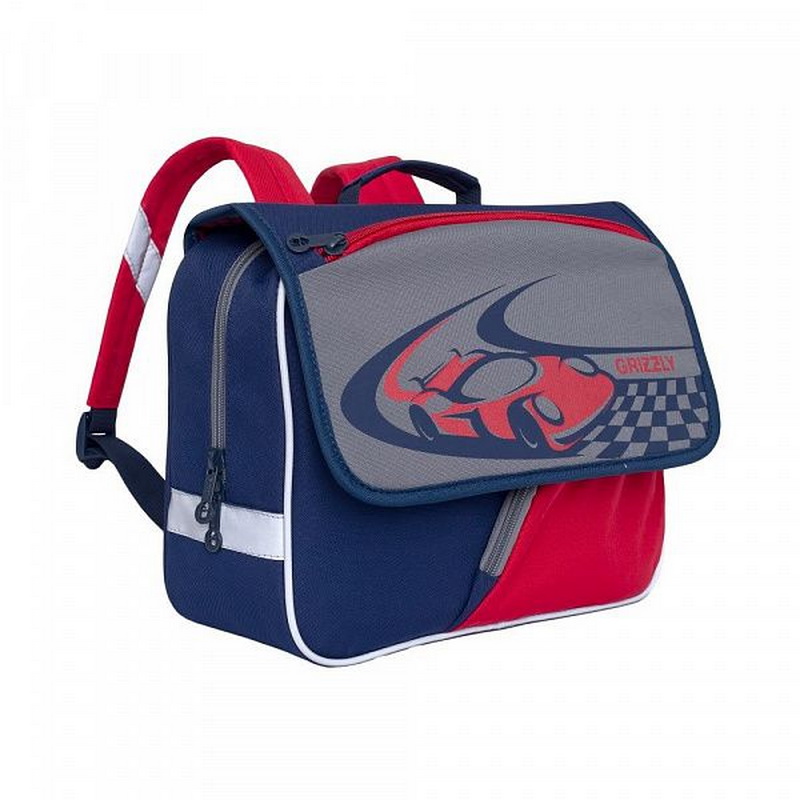 рюкзак детский (т. синий- серый - красный) RK-997-1##